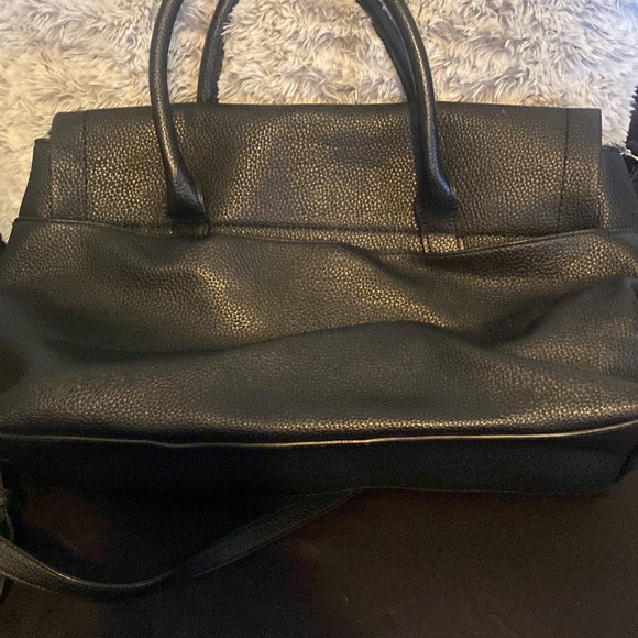 Good Condition** ZARA large black pebbled texture handbag w strap, fits laptop - Picture 11 of 16